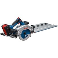 Akku-Handkreissäge GKS 18V-57-2 GX Professional solo + FSN 440 X blau/schwarz, ohne Akku und Ladegerät, mit Führungsschiene für Querschnitte