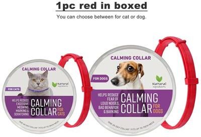 Uplifted Finds Continuous Olfactory Calm Pheromone Collar 1pc Red In Box calming For Cat 38 Cm