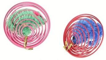 Uplift Picks Interactive Cat Toy Balls With Stretchable Springs And Rolling Caged Rat Design 2 Pcs