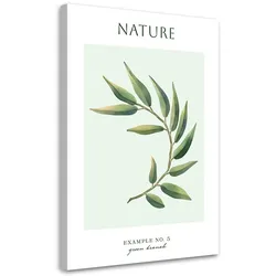 WANDBILD grüner zweig natur