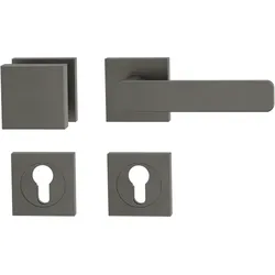 GRIFFWERK Wechselgarnitur MINIMAL MODERN Schraubtechnik GK4 Rosetten eckig Knopf SQUARE Kaschmirgrau R
