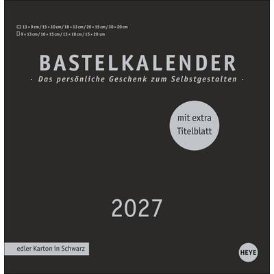 Premium-Bastelkalender schwarz groß 2027