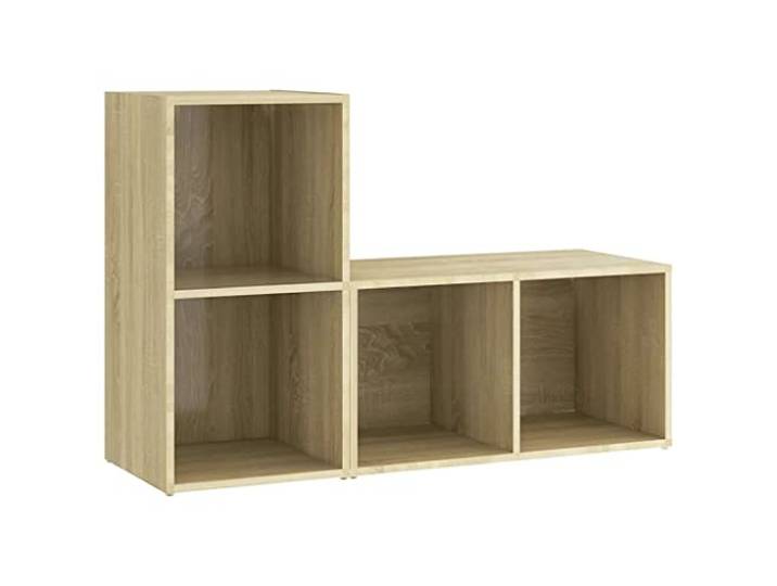 GKHPYURE TV-Möbel, 2 Stück, Sonoma-Eiche, 72 x 35 x 36,5 cm, Holz Horizontale oder vertikale Platzierung, 2 Fächer, Montage erforderlich, für Wohnzimmer