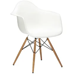 Vitra Stuhl Eames Plastic Armchair DAW 63x83x59 cm, Gestell:  eichefarbig, Designer Charles & Ray Eames
