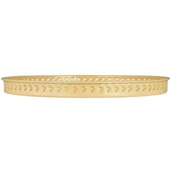 IB Laursen Metall Tablett mit gemusterter Kante, Höhe 3.5, Ø 36.5 cm, beige