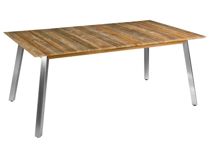 Gartentisch Linax, Teak Recycelt, Edelstahl, b 171 cm t