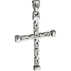 Zeeme Basic Anhänger Silber 925 Kreuz-Motiv Königskette poliert 52mm