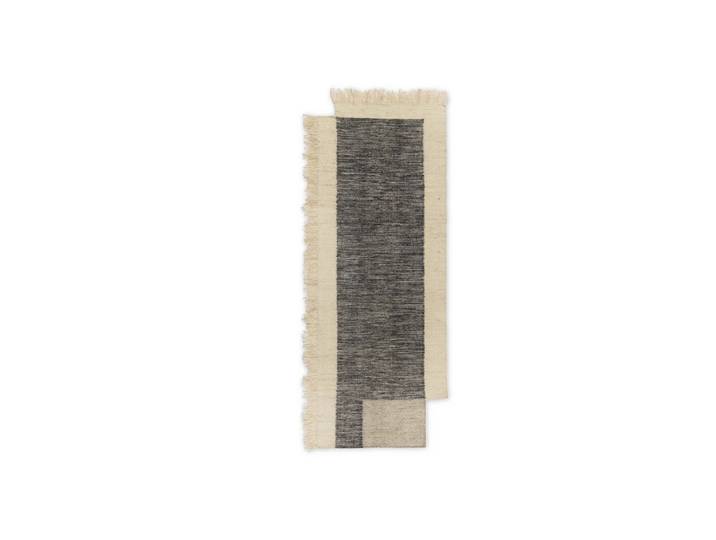 Ferm Living - Counter Teppichläufer, 80 x 200 cm, charcoal / off-white