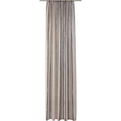 Gardine "Zayla", beige, B:135cm H:175cm, Polyester, LEGER HOME BY LENA GERCKE, Gardinen, Gardine, Leinenoptik, Längsstreifen, Stangendurchzug, leichtes Material