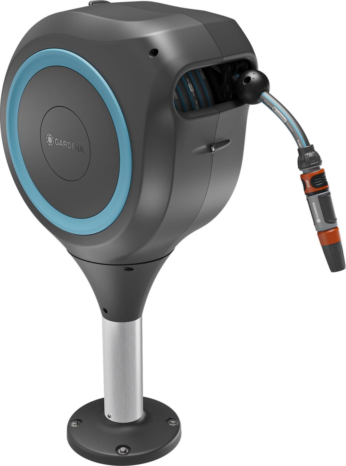GARDENA RollUp S Automatische Tuinslanghaspel - Blauw - 15 m slang (13 mm)