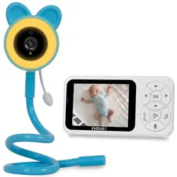 Evolveo, Babyphone, Baby Monitor N35, baby monitor with camera, VOX, thermometer, night vision, RGB light, Blue (Babyphone mit Kamera)
