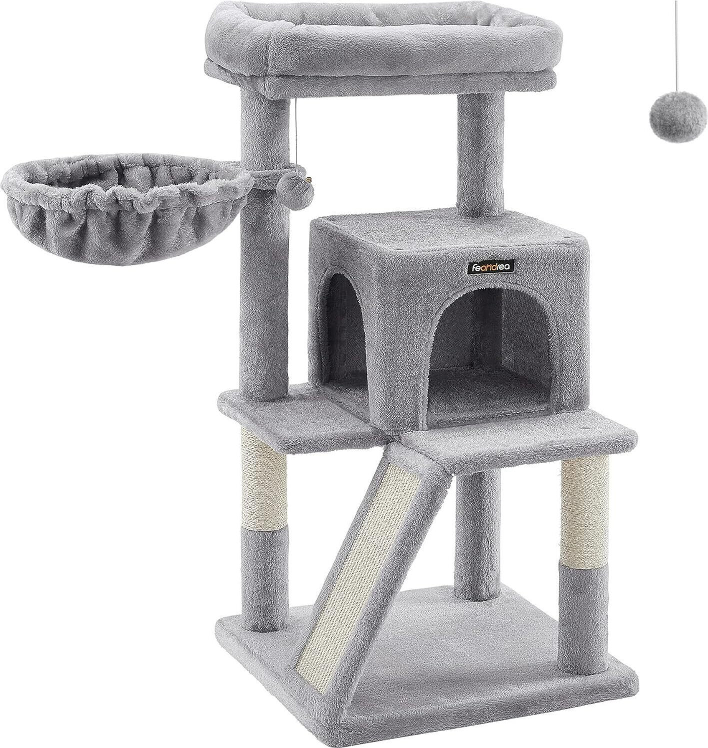 Feandrea Krabpaal met groot platform, lichtgrijs