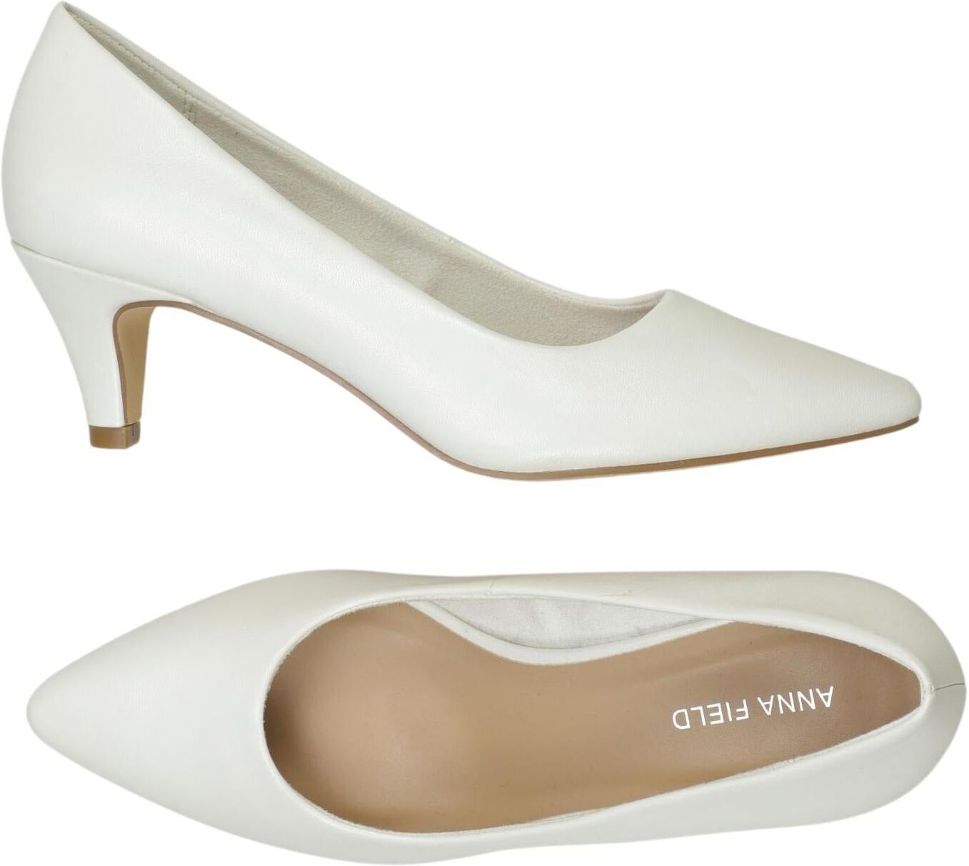 Anna Field Damen Pumps, Weiß, Gr. EU 37, Kunstleder - Second Hand