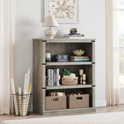 Garvee "3 Tier 40 in Low Farmhouse Bookcase with Storage Open Display Bookshelves for Home, Office - 7'9"" x 9'9"""