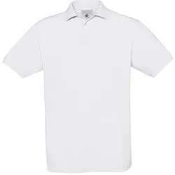 B&C Herren Piqué Polo Safran PU409 white M