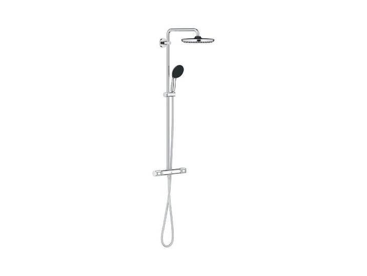 Duschsystem GROHE Vitalio Start System 250 , grau (chromfarben), Brausegarnituren, Duschsystem