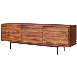 WOHNLING HiFi Lowboard WL5.636 Sheesham Massivholz 147x50x38cm