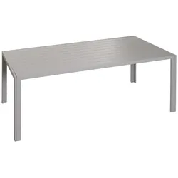 Décoshop26 - Wetterfester Aluminium-Gartentisch 180 x 80 cm hellgrau 04_0008553 04_0008553