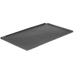 Blech, perforiert, antihaftbeschichtet, 4 Ränder, HENDI, Schwarz, 600x400x(H)10mm, Rechteckig