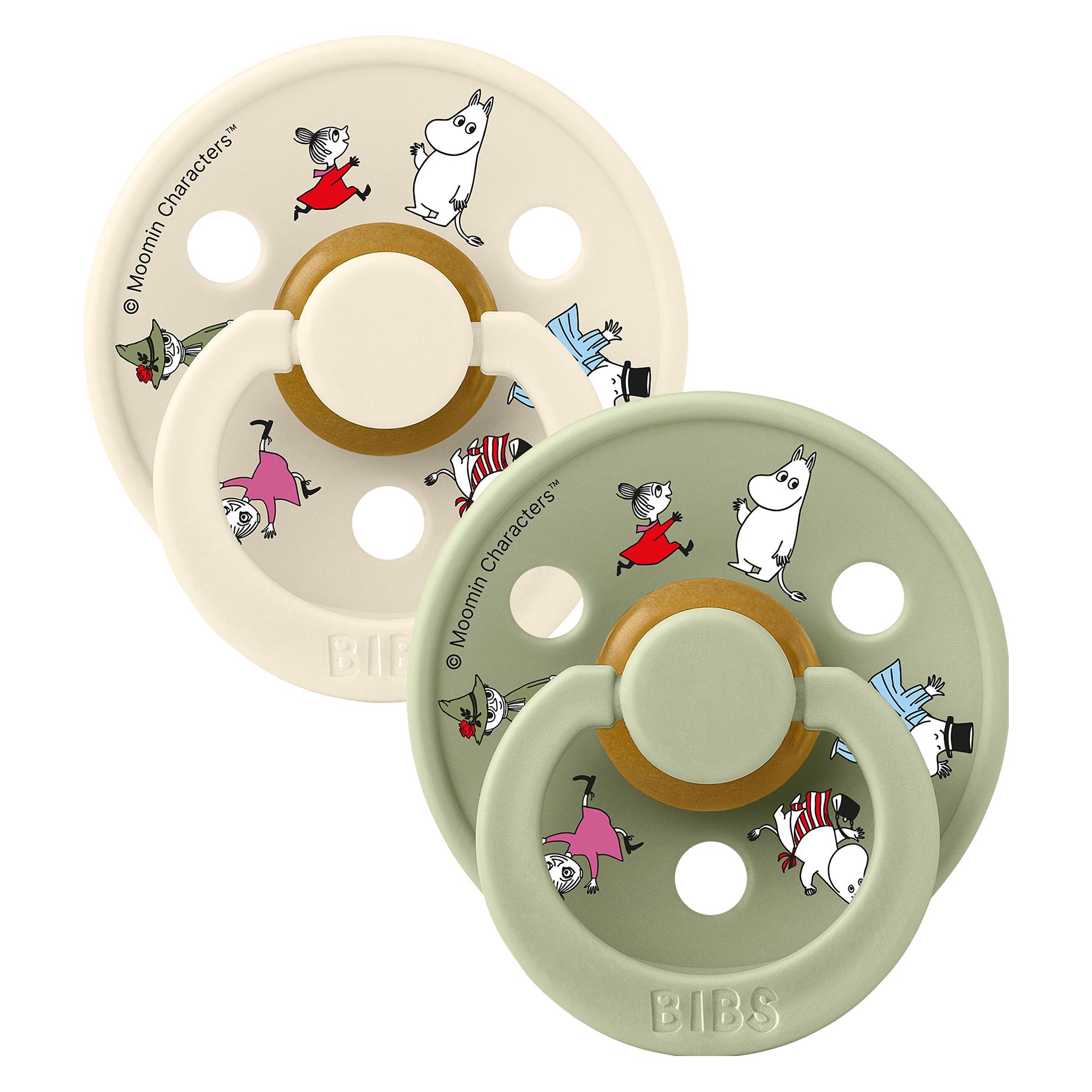Bibs - x Moomin Pacifier Colour Friends 2 Pack - Ivory - Size 2 (2x) (12031101)