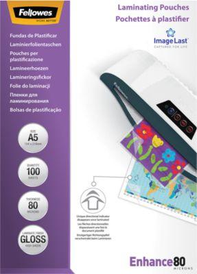 FELLOWES Laminierfolien, DIN A5, 80 mic, 100 Stück