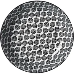 6er-Set Ritzenhoff & Breker Suppenteller Takeo Circles Ø 20,5 cm Porzellan Schwarz