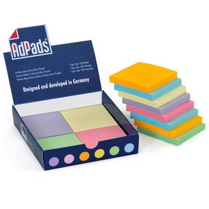 AdPads Haftnotizen 695589221908, pastell, 75 x 70mm, selbstklebend, 12x 100 Blatt