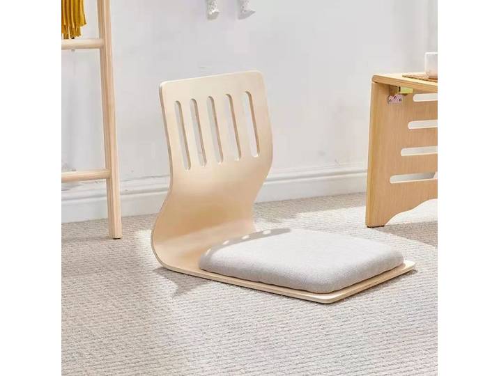 Chaise japonaise Design maison salon meubles Kotatsu Table chaise Tatami Zaisu sans jambes chaise de sol finition noire