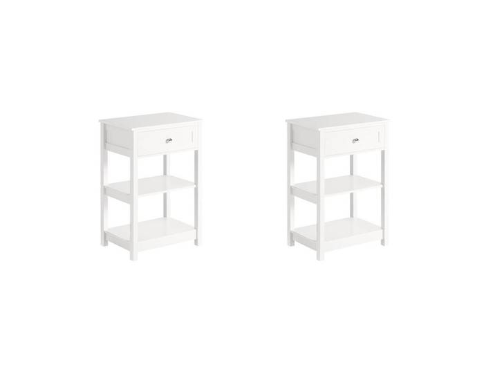 SoBuy Nachttisch mit Schublade und zwei Ablagen Fbt46-Wx2, Ahornfarben, Fell, 1 Schubladen, Rechteckig,Rechteckig, rund, 45x68x30 cm, Schlafzimmer, Nachttische