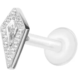 PTFE Labret mit Innengewinde + Titan-Aufsatz KRISTALLSCHILD