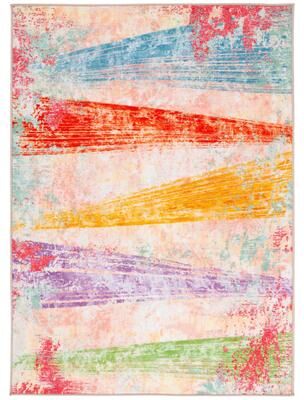 SAFAVIEH Paint Brush Machine Washable Slip Resistant Xander Rug