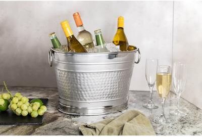 Sol Living Stainless Steel Beverage Tub for Parties Ice Bucket