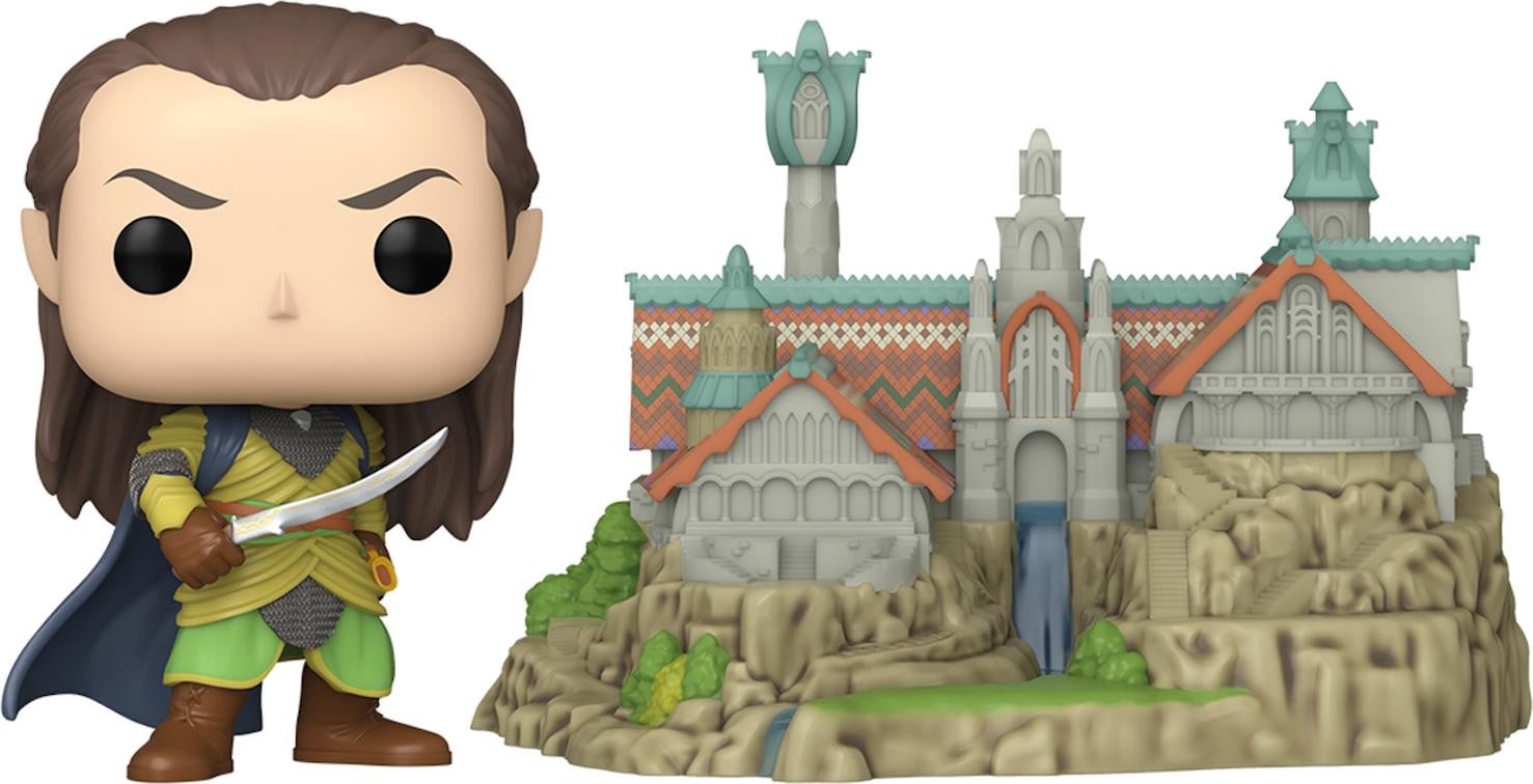 Funko POP! Town The Lord of the Rings Elrond & Rivendell vinyl figuur, 9 cm