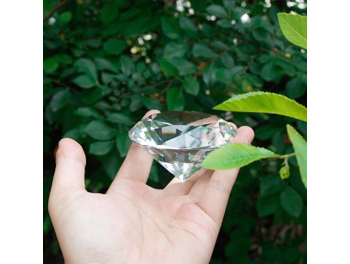 Hbl 200mm 1 pièces couleur claire cristal diamant forme presse-papier verre gemme affichage ornement Art artisanat matériel cadeaux
