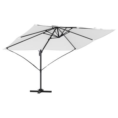 vidaXL Großer Freischwingender Schirm Sand Polyester Groß Kippbar