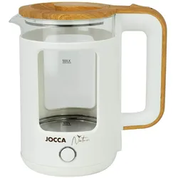 Jocca Czajnik Czajnik biały z drewnianymi detalami 1.8l, Wasserkocher, Weiss