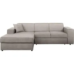 ECKSCHLAFSOFA mit Schlaffunktion Pedro L cappuccino links