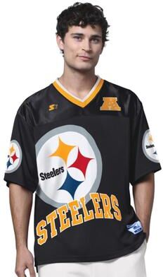 Starter NFL Forward Pass Jersey (Size Medium) Pittsburgh Steelers, Polyester