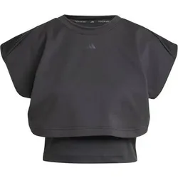 ADIDAS Damen Shirt Power Boxy French Terry 3-Streifen, Größe M in Grau Grau