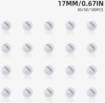 Uplift Treasures Plastic Rattle Bell Balls For Pet Toy Repair And DIY Crafts rattle Ball 17mm 30pcs