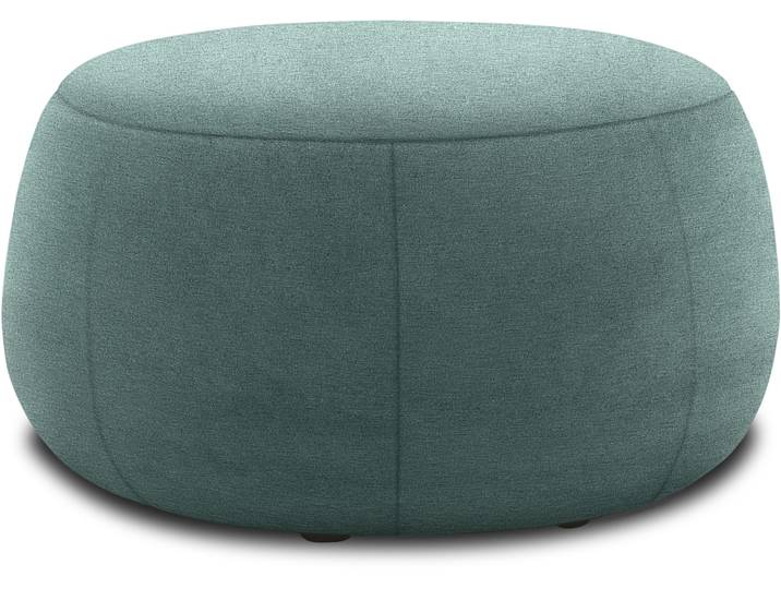 Hocker DOMO COLLECTION 800012 elegant und zeitlos, Solitär, bequem, B/T 75/75cm , blau (petrol), B:75cm H:42cm T:75cm, 95% Polyester, 5% Nylon, Hocker, Hocker, Hocker rund gepolstert