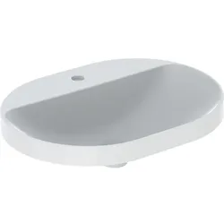 Geberit VariForm Einbauwaschtisch, elliptisch mit HLB, 60x45cm, o. Ül., glasiert...