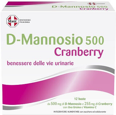 Matt Farma D-Mannosio 500 Cranberry Benessere Vie Urinarie 12bst