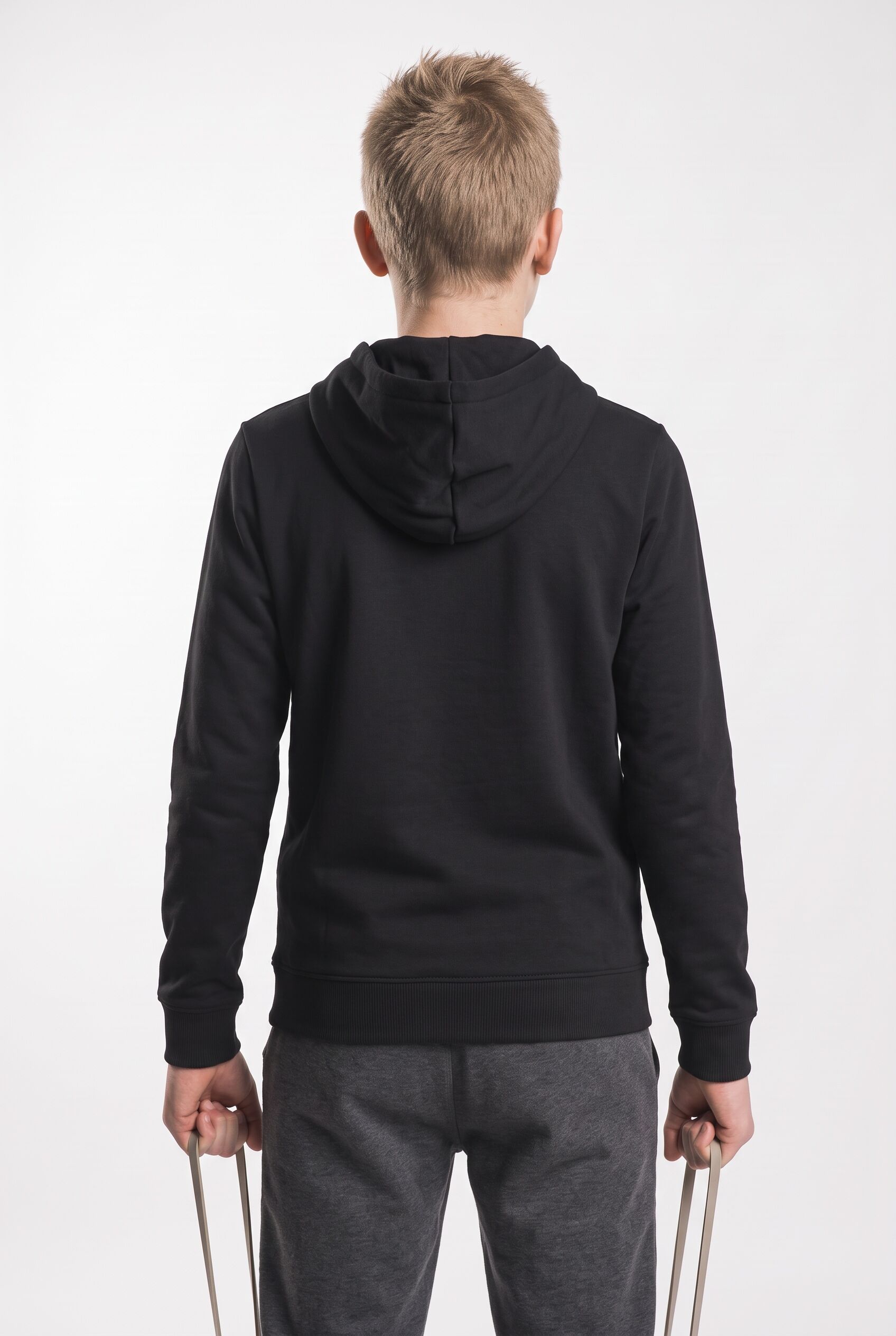 Kapuzensweatshirt UNDER ARMOUR "UA B RIVAL LW HOODIE", Jungen, Gr. L, schwarz (ultimate schwarz, schwarz), Obermaterial: 80% Baumwolle, 20% Polyester, Sweatshirts Kapuzensweatshirt, für Jugendliche, mit Kapuze, aus Baumwolle und Polyester ultimate schwarz