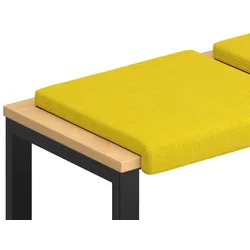vidaXL Bankkissen 2 Stk. Stoff Helles Gelb Tiefe 35 cm