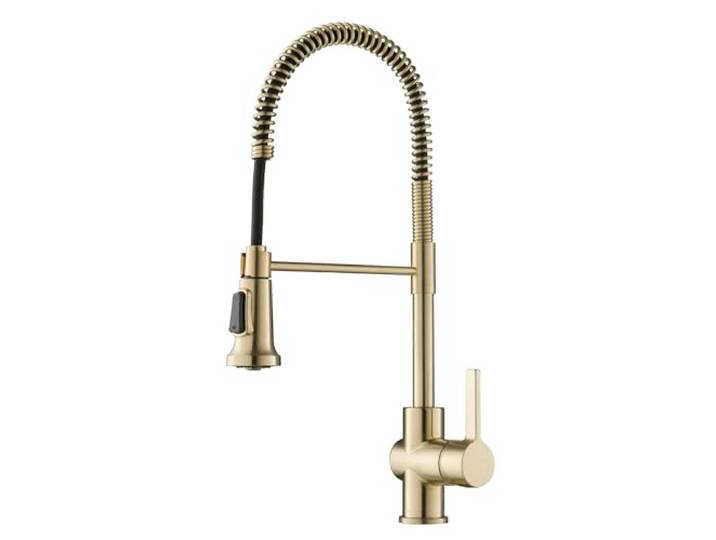 Kraus Britt KPF-1690SFACB Küchenarmatur, kommerzieller Stil, fleckenfrei, Antik-Champagner-Bronze