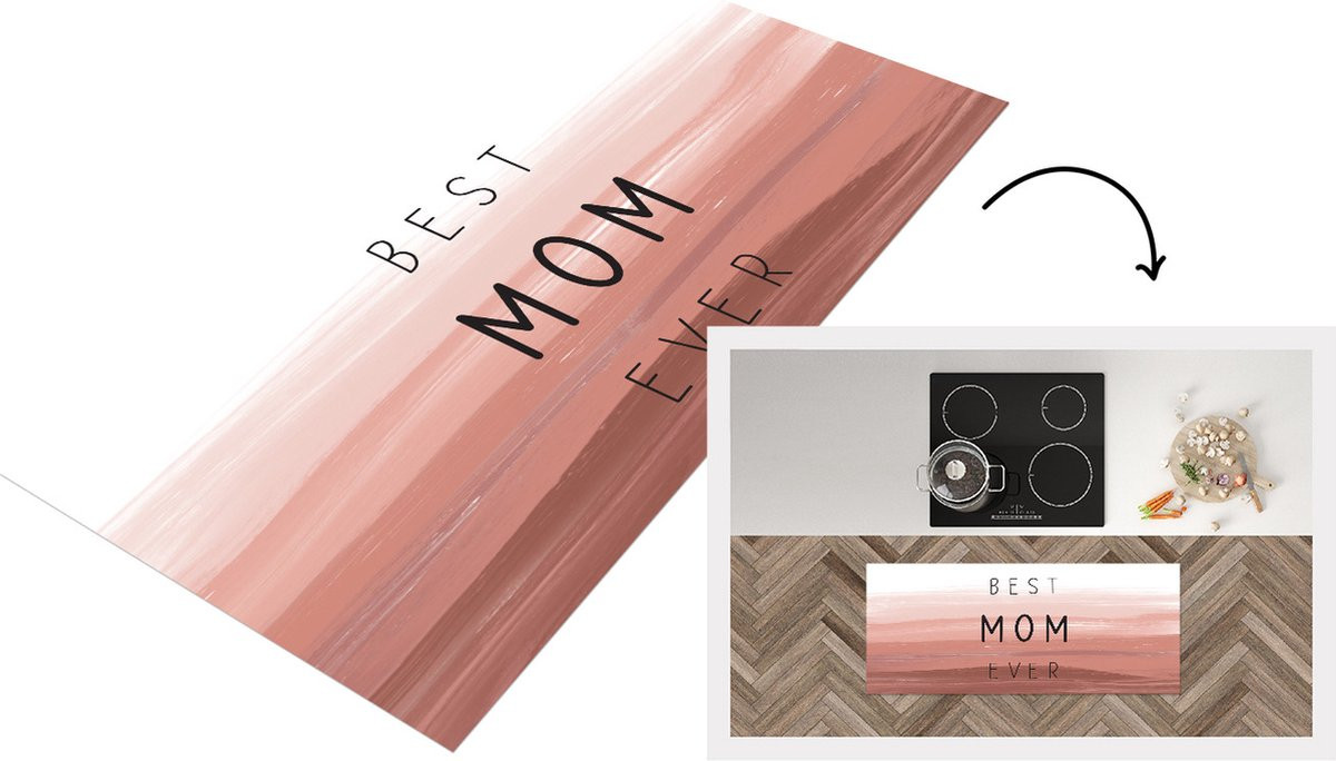 KitchenYeah Keukenloper Vinyl Best Mom Ever Quote - 120 x 50 cm