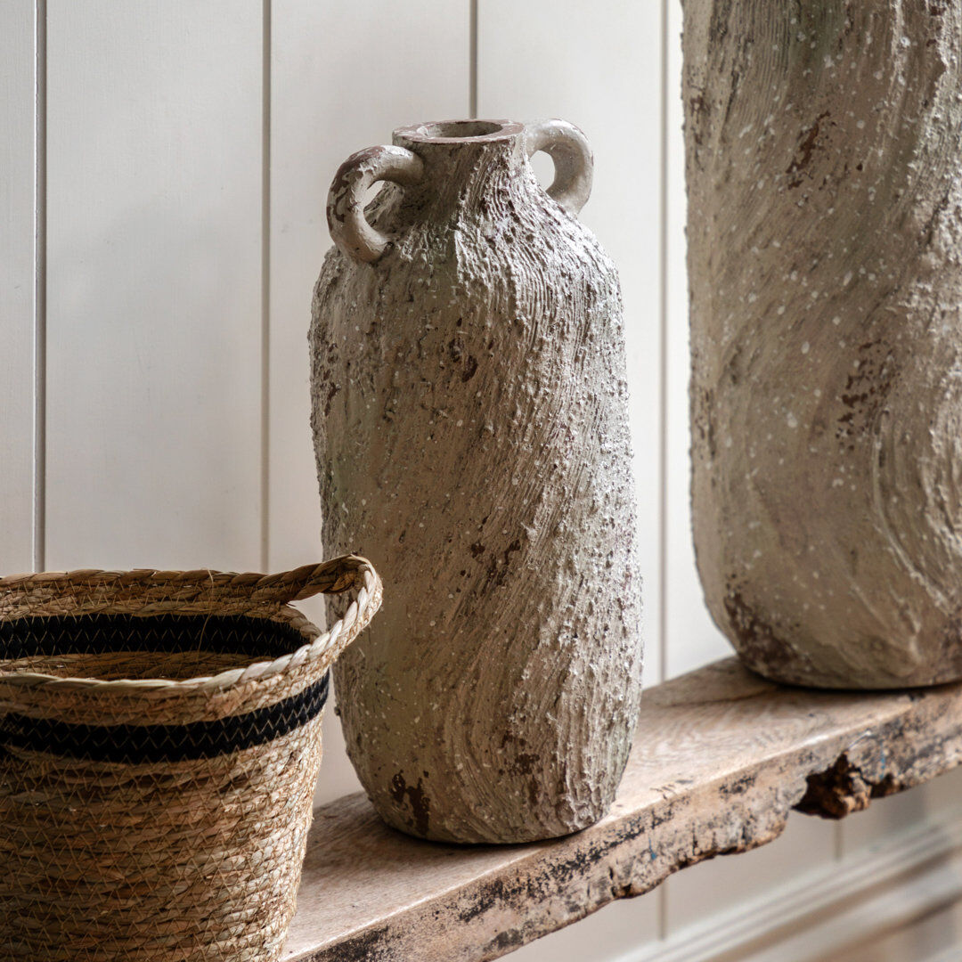 Gallery Direct Metal Table Vase Natural 30 H x 30 W x 13 D cm