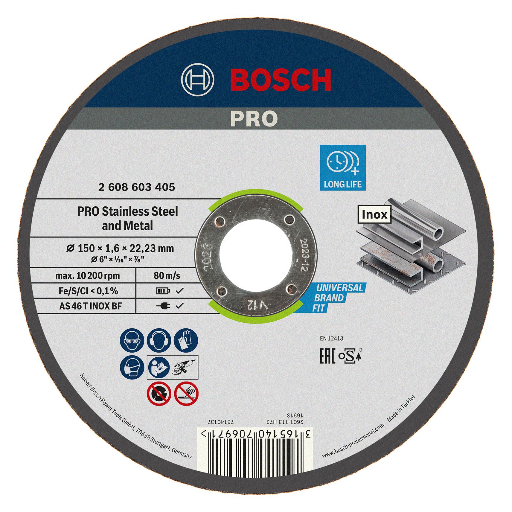Bosch Professional Zubehör PRO Stainless Steel and Metal Trennscheibe (2608603405)
