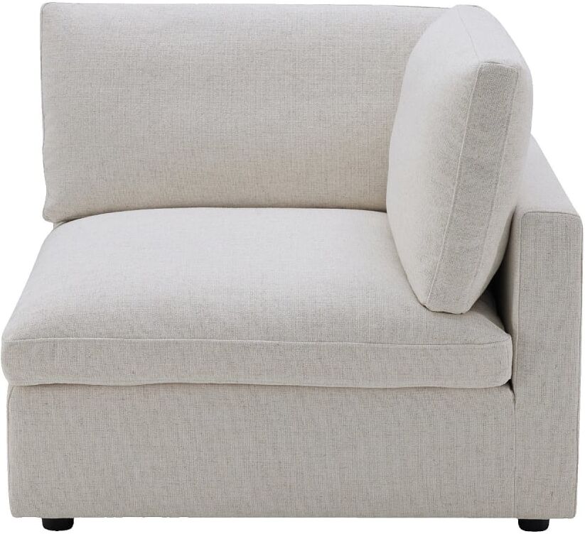 Habitat Fauteuil d'angle en tissu - ivoire Beige 102x85x102cm